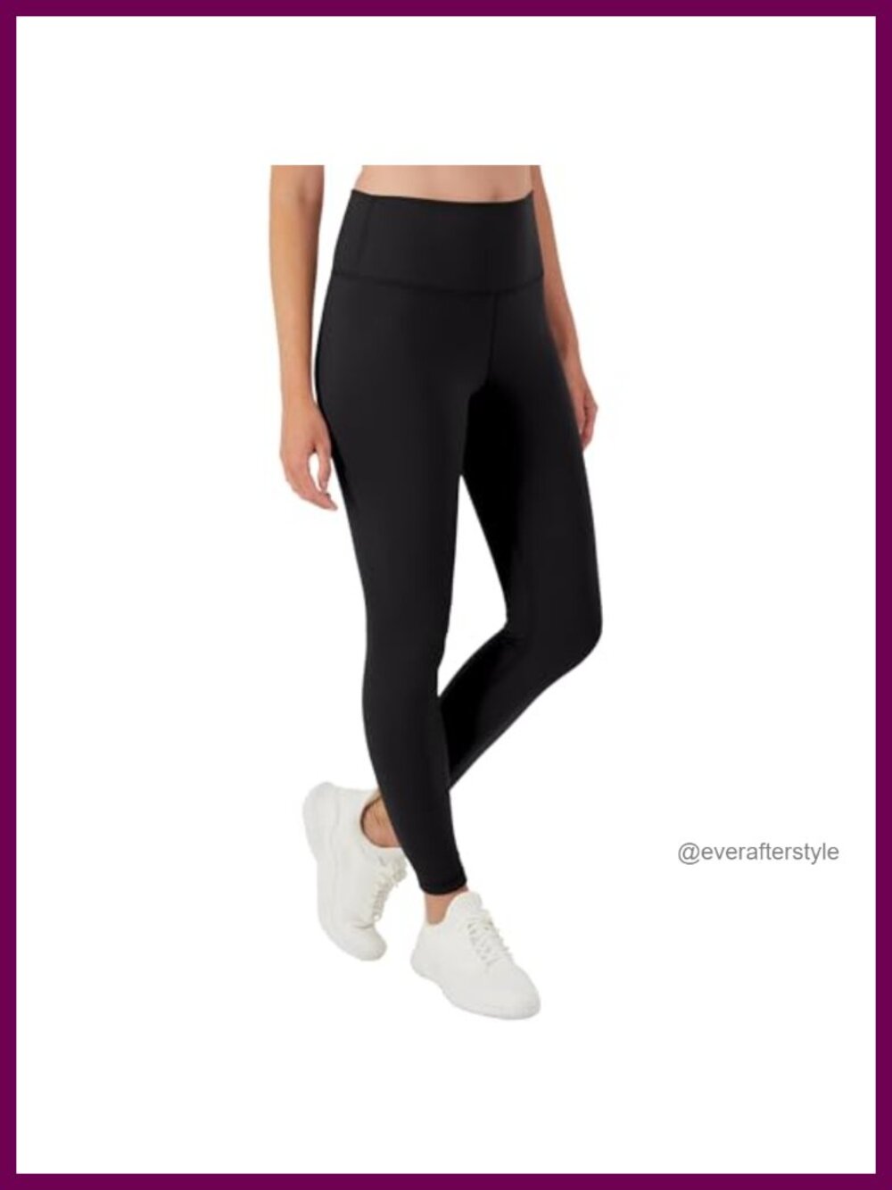 High Rise Skinny Leggings with Pocket, Moisture Wicking 7/8 Length 25" Inseam